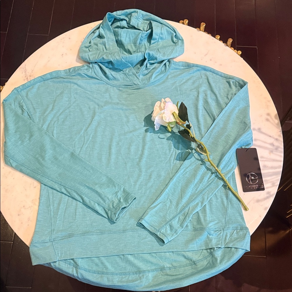 90 Degree By Reflex Teal Hoodie